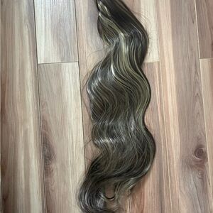 Wavy Brown Blonde Highlight Hair Extension - Unbranded